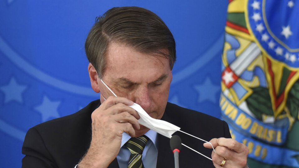 Brazilský prezident na tiskové konferenci v polovině března